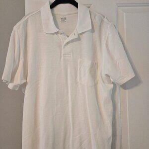 Mens John Ashford Size Medium White polo shirt